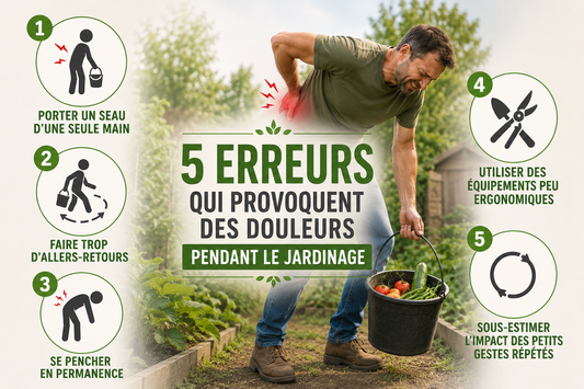 5 erreurs qui provoquent des douleurs pendant le jardinage